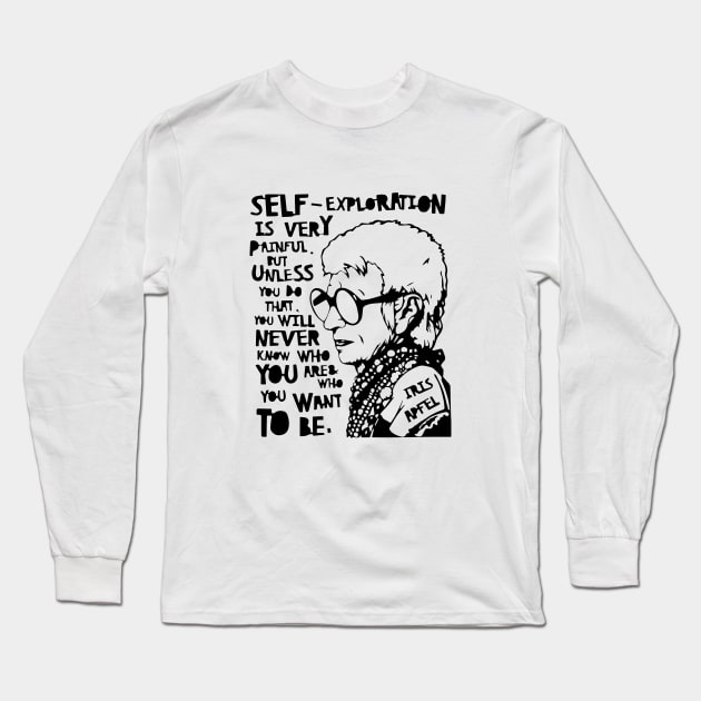 Iris Apfel Self Exploration Long Sleeve T-Shirt by The Prediksi 